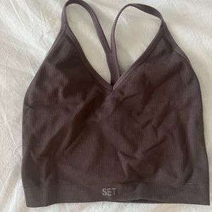 Set active ribbed bra